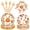 Orange, variant on Fall Paper Plates Disposable Dinnerware Tableware Set for Thanksgiving Harvest Festival Party Supplies Serves 25（Orange Pumpkin）