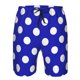 thumbnail image 3 of Balery Blue And White Polka Dot Traje de Baño Estilo Hawaiano para Hombre, Shorts de Secado Rápido con Bolsillos-XX-Large, 3 of 6