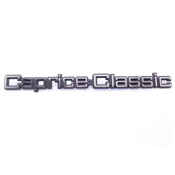 1PC Caprice-Classic 3D Letter Plastic Word Car Trunk Name Plate Badge Emblem Sticker for 1980-1990 Chevy Caprice Classic Brougham LS Black and Silver