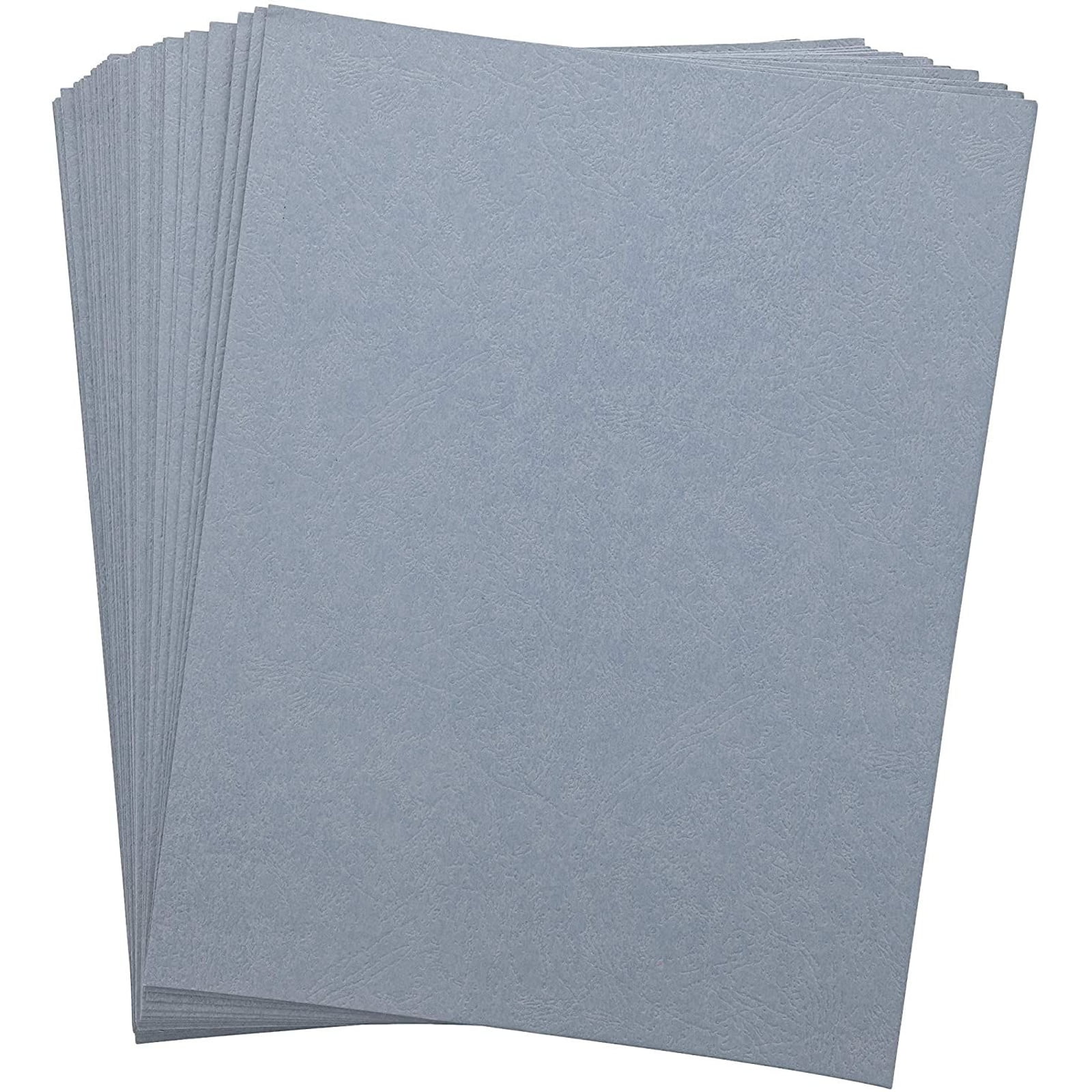 100-Pack Binding Covers, 230g Quality Leather Grain Paper for Presentation, Slate Blue, Work with Binding System 8.5' x 11'