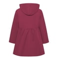 thumbnail image 2 of Gabardina Betusline para niña, de un solo pecho, color rojo vino, 3-4 años, 2 of 6