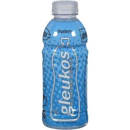 Gleukos All-Natural Blueberry Body Fuel Drink, 20 fl oz, (Pack of 12)