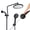 Matte black, variant on JoyRain 8" Rain Shower Head and 4.5" Handheld Combo, 1.75 Gpm Watersense, Multifunctional Arm, 78" Hose, Customizable Height for Bathroom, Chrome