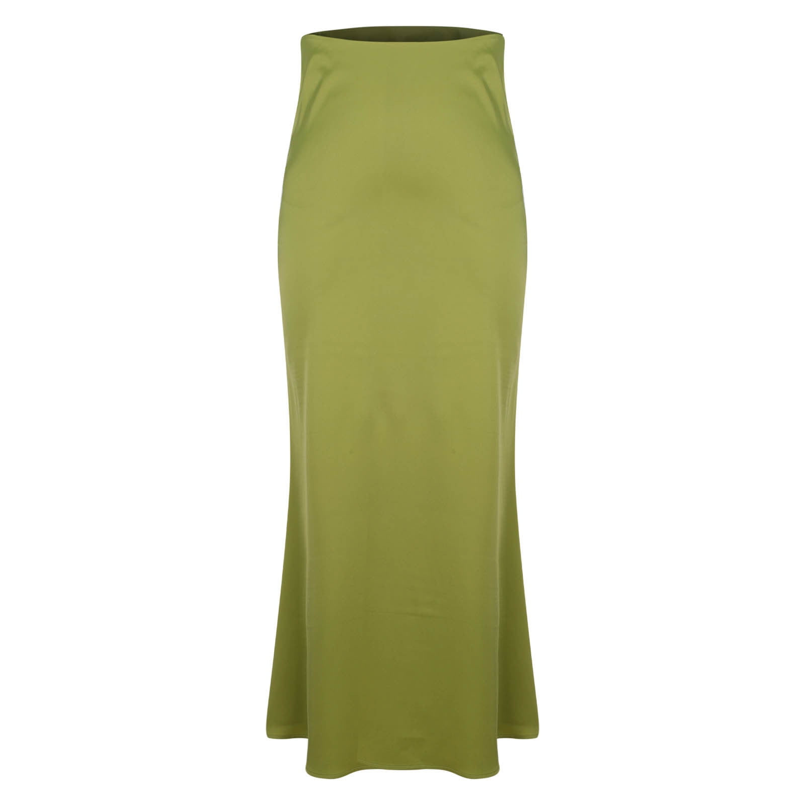 Lime Green for Ladies Faux Satin Silk Maxi Long Lounge Pencil