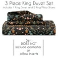 thumbnail image 4 of Sweet Jojo Designs Boho Floral Wildflower Orange Black Blue King Duvet Cover Bedding Set 3 Piece Set, 4 of 7