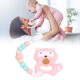thumbnail image 5 of Baby Teething Toy, Food Grade Material Multifunctional Silicone Chew Toy Easy To Clean  Comfort Bright Colors  For Gum Improvement ANGGREK Rosa, 5 of 8