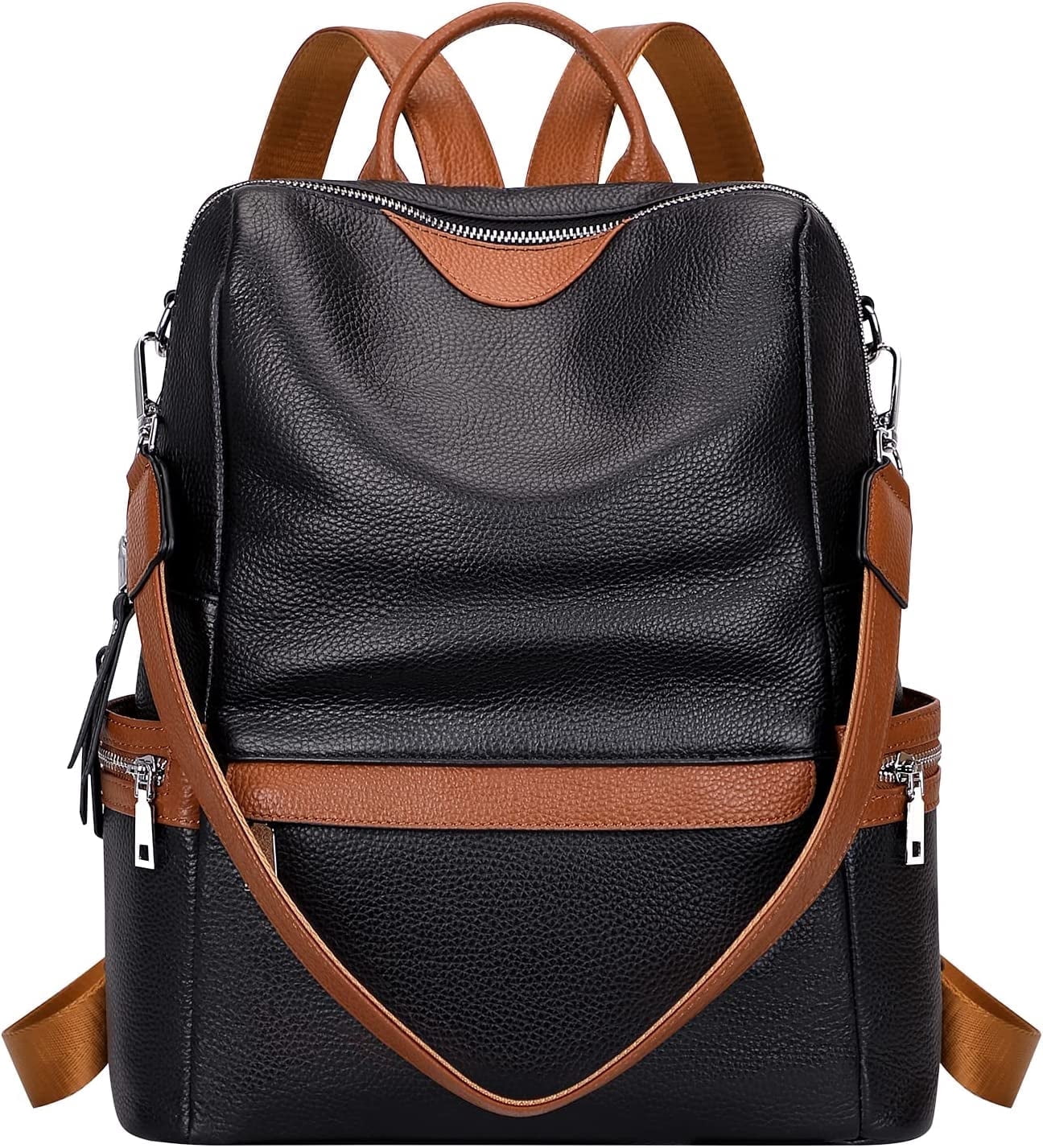 AmeriLeather three-way backpack Brown Leather Backpack / Convertible crossbody Amerileather Three Way Backpack main image 3