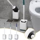 thumbnail image 1 of Fiudx Cepillo de Inodoro de Pared, 360° Sin Esquinas Muertas, Cerdas Flexibles, Fácil de Colgar En La Pared, Base Ventilada, Limpieza Del Baño En Casa, Fácil Instalación, Incluye Cepillo y Base., 1 of 1