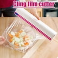 thumbnail image 2 of Plastic Wrap Dispenser Holder Cutter Food Wrap Kitchen Food Plastic Wraps Hold New, 2 of 8