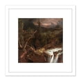 thumbnail image 1 of Cropsey Clove Storm Scene Catskill Mountains 8X8 Inch Square Wooden Framed Wall Art Print Picture with Mount, 1 of 4