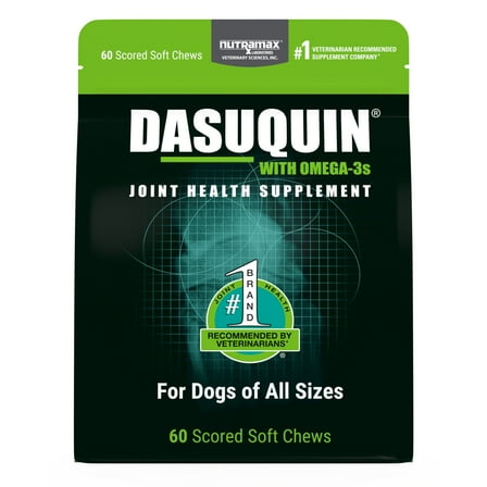 Nutramax Dasuquin with Omega-3s for Dogs of All Sizes, Joint Health Supplement, 60 Count Soft Chews