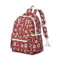 thumbnail image 2 of Red Strawberry Plants Fruit Backpack for School,Cute School Bag,Schoolbag with Adjustable Shoulder Straps & Padded Back,13.4"x11"x4.7", 2 of 6