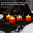 thumbnail image 3 of Velas votivas sin llama, cera auténtica, naranja rizada, 5 cm, 4 unidades, 3 of 6