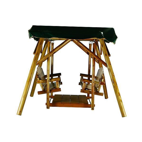 Outdoor Double Glider Swing Set