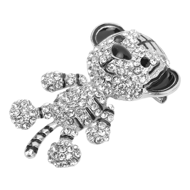 Alfileres Para Ropa Elegante Broche De Tigre, Exquisito Alfiler De aleación De Diamantes De Imitación, Linda Forma De Animal Con Diamantes De Imitación De Moda Decorados Para