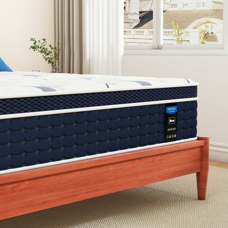 NISIEN Queen Mattress, 12 Inch Hybrid Memory Foam Mattress in a
