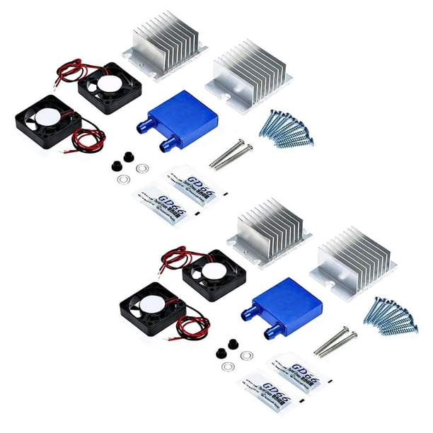 Juego de 2 miniaires acondicionados para hacer uno mismo, enfriador termoeléctrico Peltier, sistema de refrigeración y ventilador para el hogar