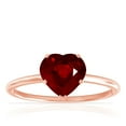 thumbnail image 1 of GemsNY July Birthstone - Dainty Heart Shape Four Prong Ruby Solitaire Ring (Grade - AAA | 1.00cts.), 1 of 4