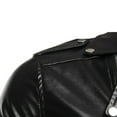 thumbnail image 3 of UQJfacai Mens Faux Leather Jacket Lapel Collar Zip Up Cropped Jackets Motorcycle Lightweight Fashion Casual Outerwear with Pockets, 3 of 8