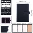 thumbnail image 3 of Huayishang A5 Cover With Buckle Closure 6 Ring A5 PU Leather Personal Notebook For Organizing Planner Pages Photo Card Sleeves Multi Functional Card Co, 3 of 4
