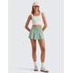 thumbnail image 3 of Short falda CRZ YOGA de talle alto con volantes, shorts deportivos talla grande, 3 of 5