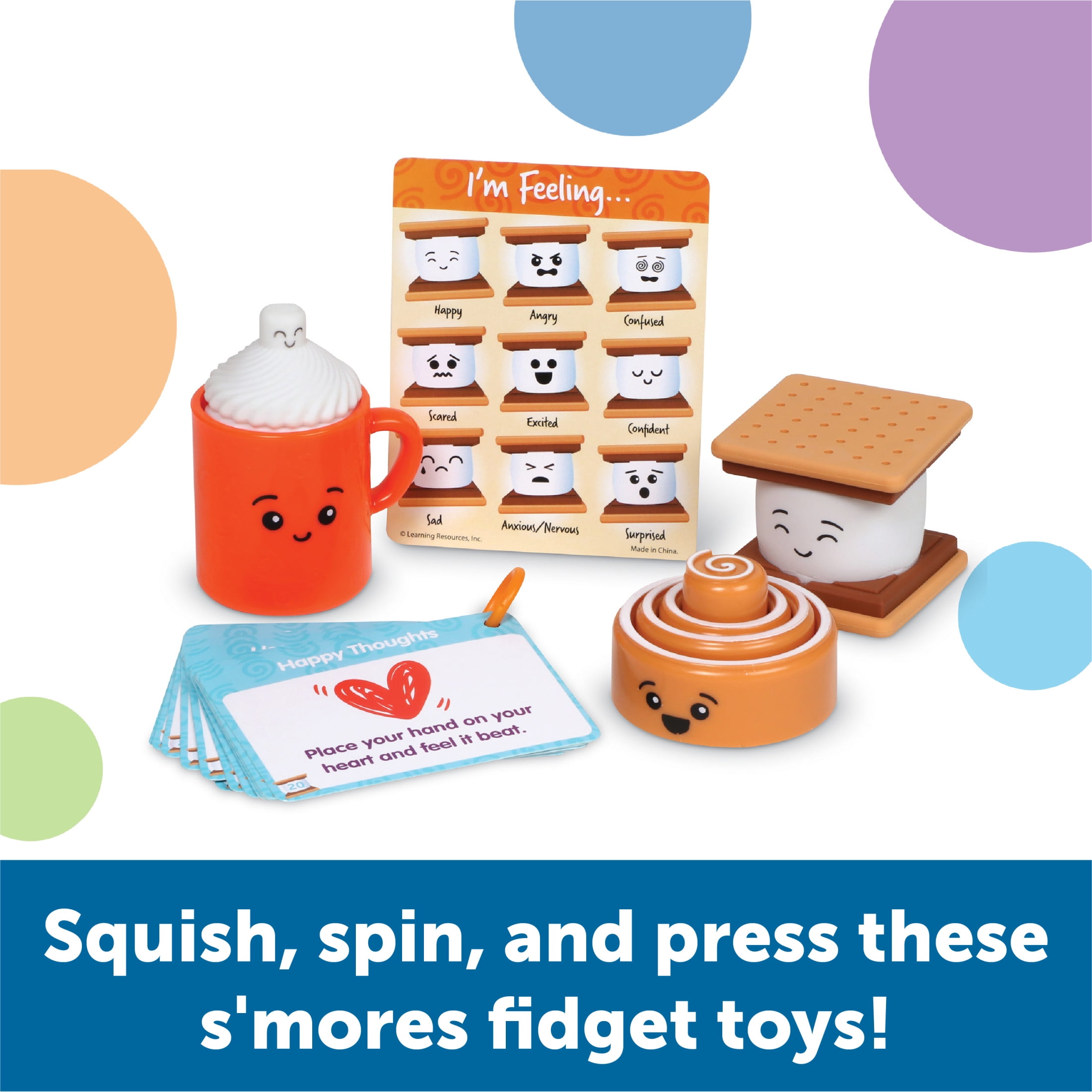 Learning Resources S’mores Break! Sensory Fidget Activity Set ,Social Emotional Learning, Ages 3 +