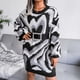 thumbnail image 3 of Vestido de punto, vestido de punto de manga larga, vestido de suéter, vestido de otoño, artesanía excepcional, 3 of 6