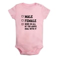 thumbnail image 2 of iDzn None Or All Of The Above Deal With It Funny Rompers For Babies, Newborn Baby Unisex Bodysuits, Infant Jumpsuits, Toddler 0-24 Months Kids One-Piece Oufits, 2 of 5