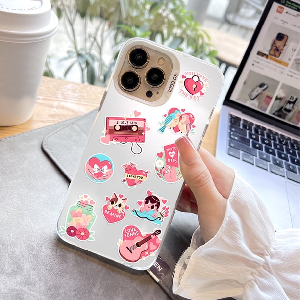 Exprese su personalidad con una animada ilustración de dibujos animados Estuche para teléfono plateado colorido de doble capa esmerilado para iPhone 15 Pro Max 14 13 12 Pro 11