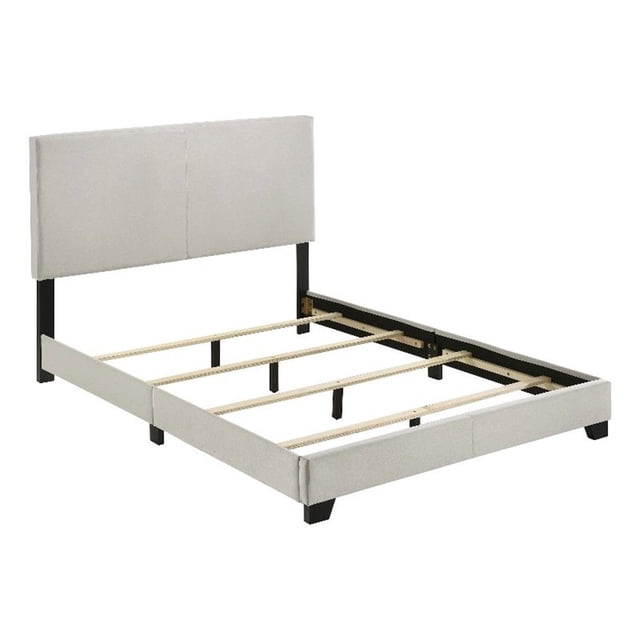Dorian Fabric Upholstered Full Panel Bed Cream