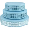 thumbnail image 1 of Cake Stand Home Party Dessert Table Display Rack Dessert Cake Tray Cold Meal Tea Break Table Afternoon Tea Center Rack Metal blue 1 PCS S 8 INCH, 1 of 6