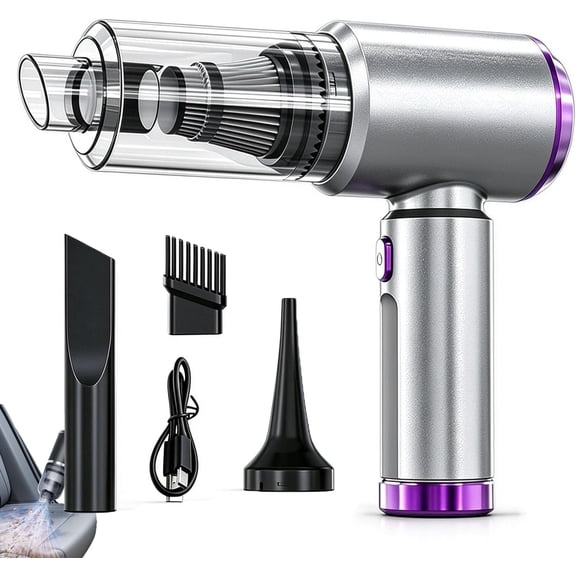 32000 Pa Storm Force Suction, Cordless Car Vacuum Cleaner, 32000Pa Handheld Vacuum, Portable Rechargeable Vacuum with Brushless Motor for Car Interior, Home and Office Cleaning
