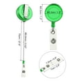 thumbnail image 2 of Uxcell Retractable Round Badge Holder Reel with Clip and Strap Clear Grass Green 10 Pack, 2 of 5