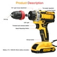thumbnail image 2 of TFixol Tournevis et Perceuse Électriques 2-en-1 Sans Fil 21V avec Lumière LED, Système de Refroidissement et Rangement des Embouts pour la Maison, le Bricolage et les Réparations Automobiles (Inclut 2 Batteries et un Chargeur, Norme US 110V), 2 of 6