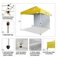 thumbnail image 2 of CROWN SHADES Canopy Tent, 8 x 8 Foot Portable Pop Up Outdoor Shelter with 1 Sidewall, Easy 1 Push Center Lock, UV Protection, and Carry Bag, Yellow, 2 of 6