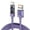Purple-1m, variant on 100W Quick Charging USB to USB C Cable with Power Cutoff Function Clear Aesthetic Design Aluminum PVC Data Cable