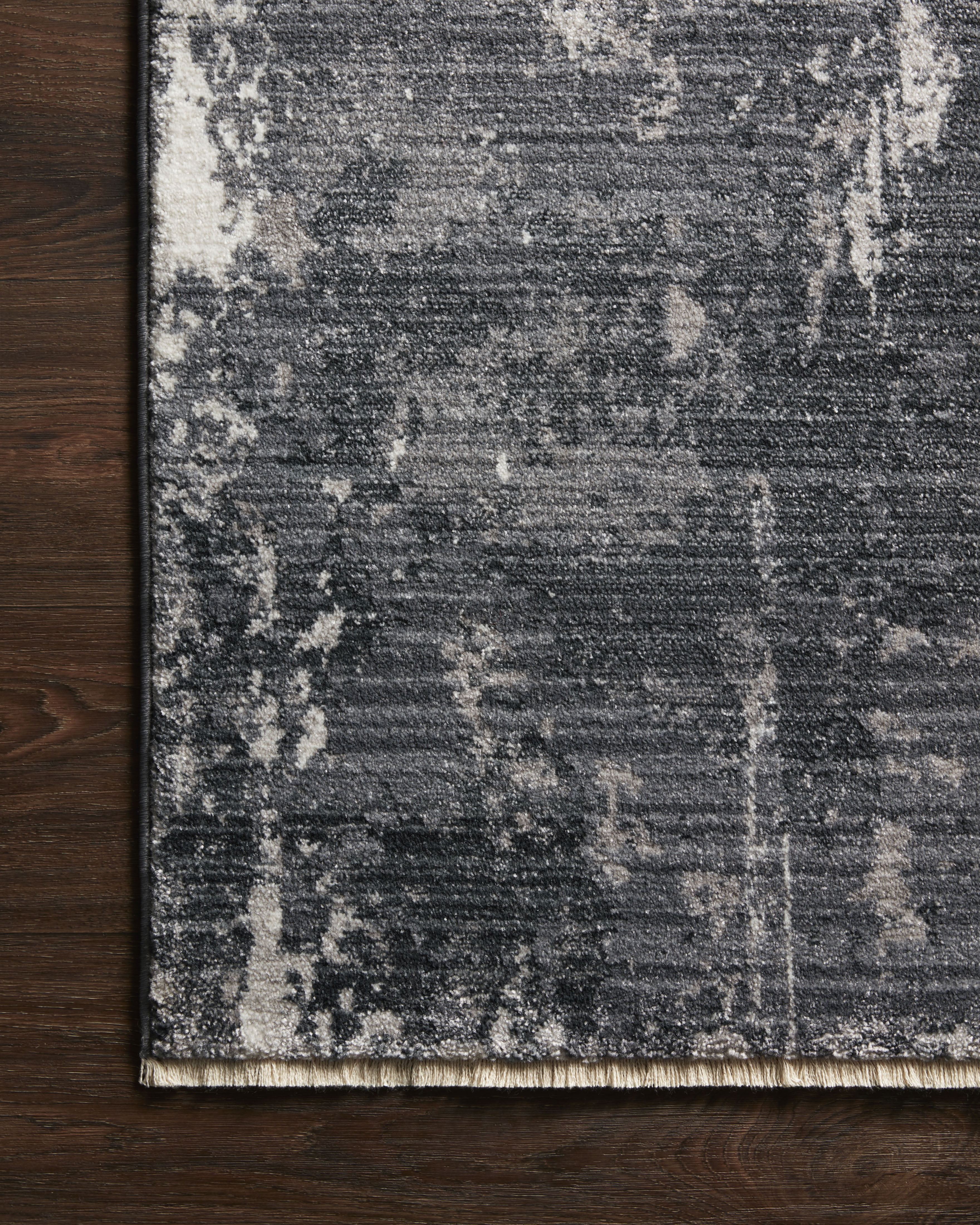 Loloi II Samra SAM-06 Charcoal / Silver Abstract Area Rug 18" x 18" Sample Swatch