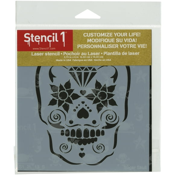 Stencil1 6"X6" Crâne de Pochoir-Sucre