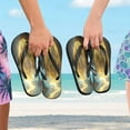thumbnail image 5 of YAZAOOSummer Flip Flops Creatively Moonlit Ocean Reflection Simple Beach Sandals, 5 of 8