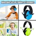 thumbnail image 3 of Abaima 2 Pack Kids Noise Cancelling Ear Muffs, Autism Sensory Headphones,Steel-Reinforced Adjustable Ear Protection (3-14 Years) for Concerts Travel and Loud Events,Blue/Green, 3 of 8