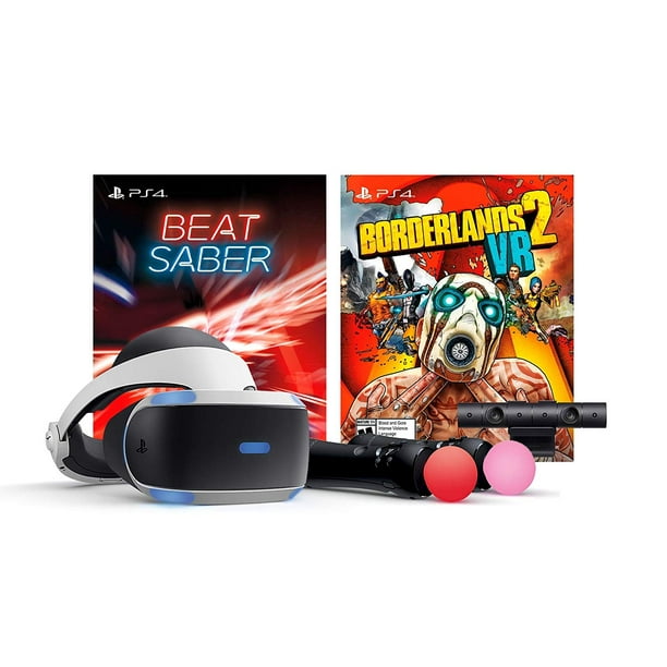 Playstation Borderlands 2 Vr Beat Saber Console Bundle Borderlands 2 Vr Beat Saber Playstation Vr Headset Playstation Camera Demo Disc 2 0 Two Playstation Move Motion Controllers Walmart Com Walmart Com
