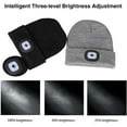 thumbnail image 4 of Morttic LED Beanie Hat with Light,USB Rechargeable Light Up Hat with Adjustable Brightness,Ultra Soft Material, 4 of 12