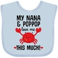 thumbnail image 3 of Inktastic Nana and Poppop Love Me Crab Boys or Girls Baby Bib, 3 of 4
