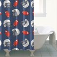 thumbnail image 4 of Blue Football Helmets and Balls Pattern Shower Curtain 84"x72" ,Bathroom Decorative Shower Curtains Set with 12 Hooks,Modern Waterproof Washable Shower Curtain, 4 of 6