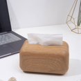thumbnail image 5 of Soporte de tejido de madera de imitación, caja de almacenamiento de toallas de papel para el hogar, organizador de dispensador para el hogar, encimera de coche, sala de estar 11 Feliz Sencillez, 5 of 5