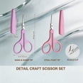 thumbnail image 5 of Small Travel Craft Scissors Set for Sewing Embroidery Paper Cutting Knitting  Stainless Steel High Precision Sharp Tip Safety Cases, 5 of 7