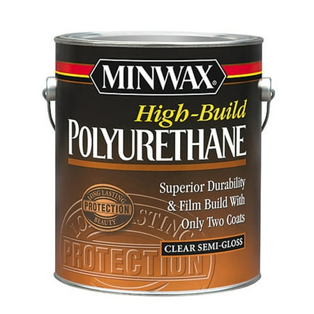 Minwax High-Build Polyurethane, Semi-Gloss, Clear, 1 Gallon