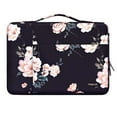 thumbnail image 6 of Mosiso for Macbook Air/Pro 13.3" Laptop Sleeve Briefcase Handbag Water Resistant Polyester Carrying Pouch Zipper Notebook Computer Bag, Black Base Peony, 6 of 7