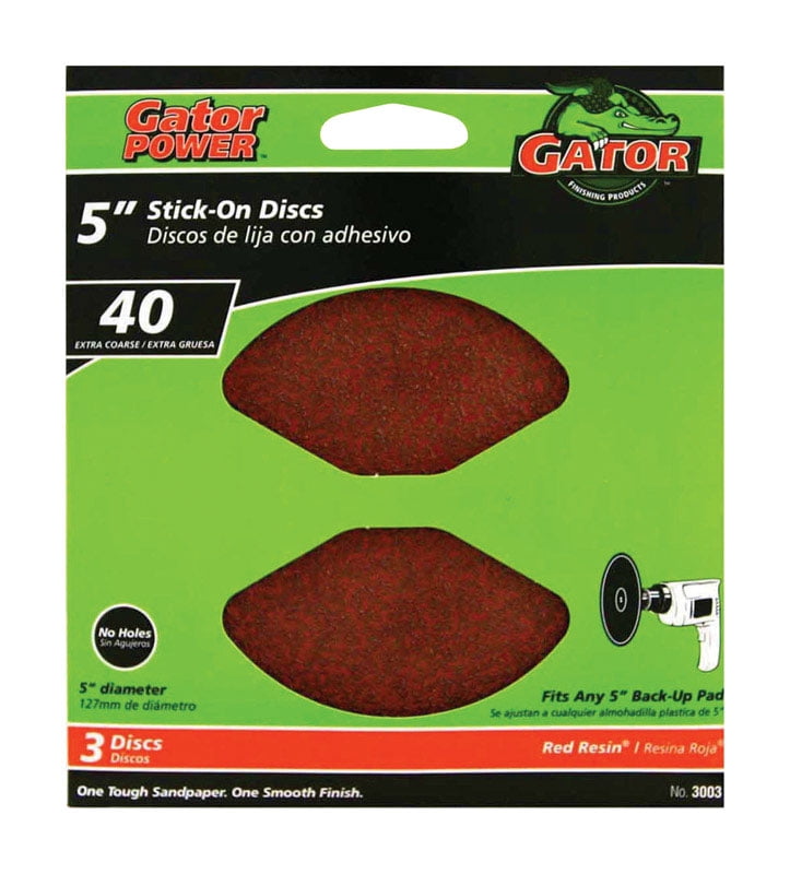 SAND DISC 5" 40GRIT 3PK