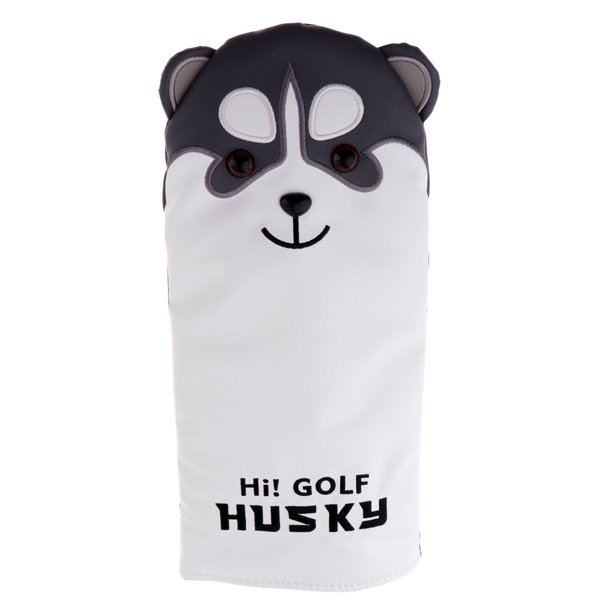 Cubiertas de para la calle del conductor del protector de mazo de golf para (diseño de perro) - Blanco + gris, No.1 Sunnimix Cubierta para la cabeza de golf